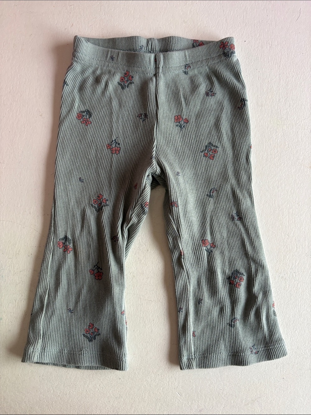 Carter's Sage Green Floral Ruffle Matching Set - Picture 4 of 7